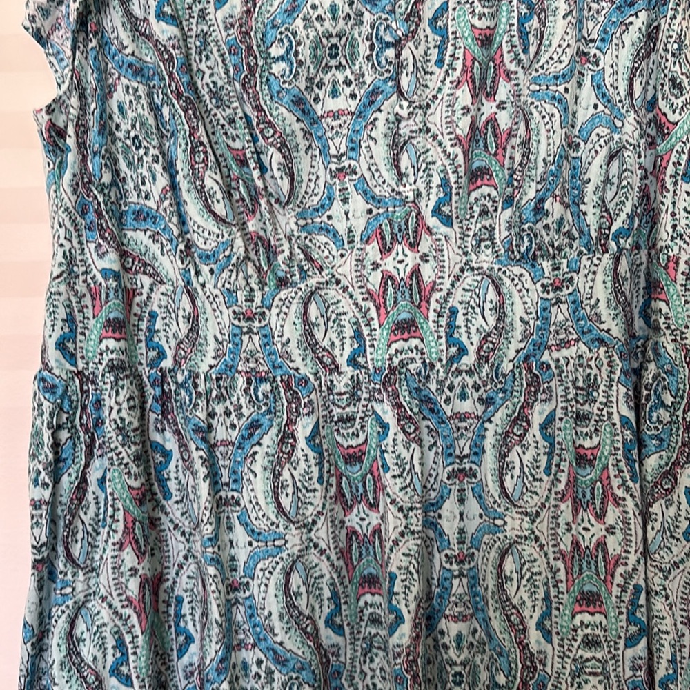 Lane Bryant Blue Sleeveless V-Neck Maxi Sundress - Picture 4 of 4